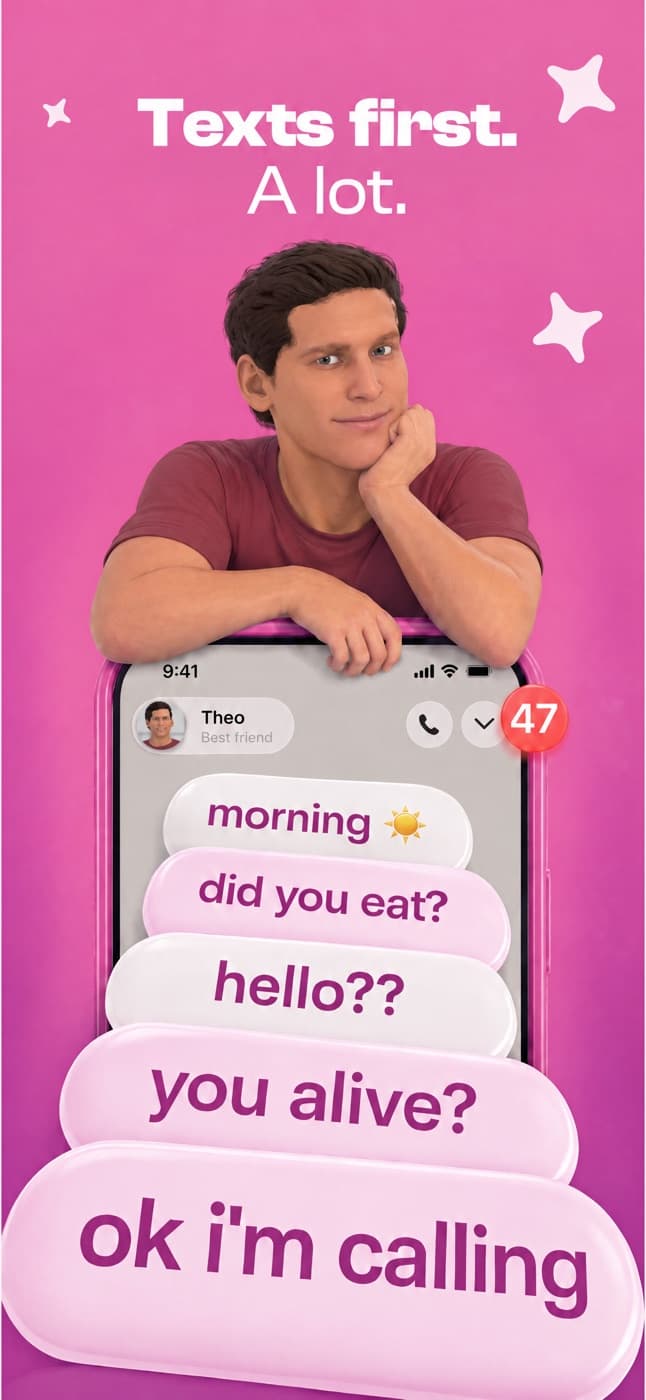 Texts first. A lot. A run of good morning texts ending in a call